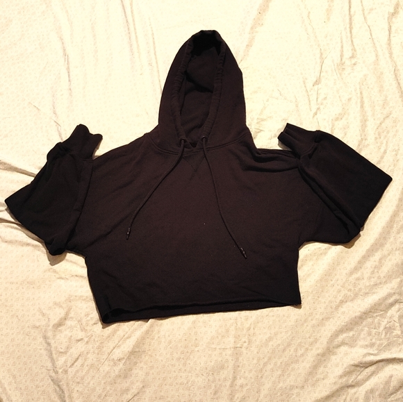 UGG Black Large Kiera Cropped Hoodie - Picture 3 of 6